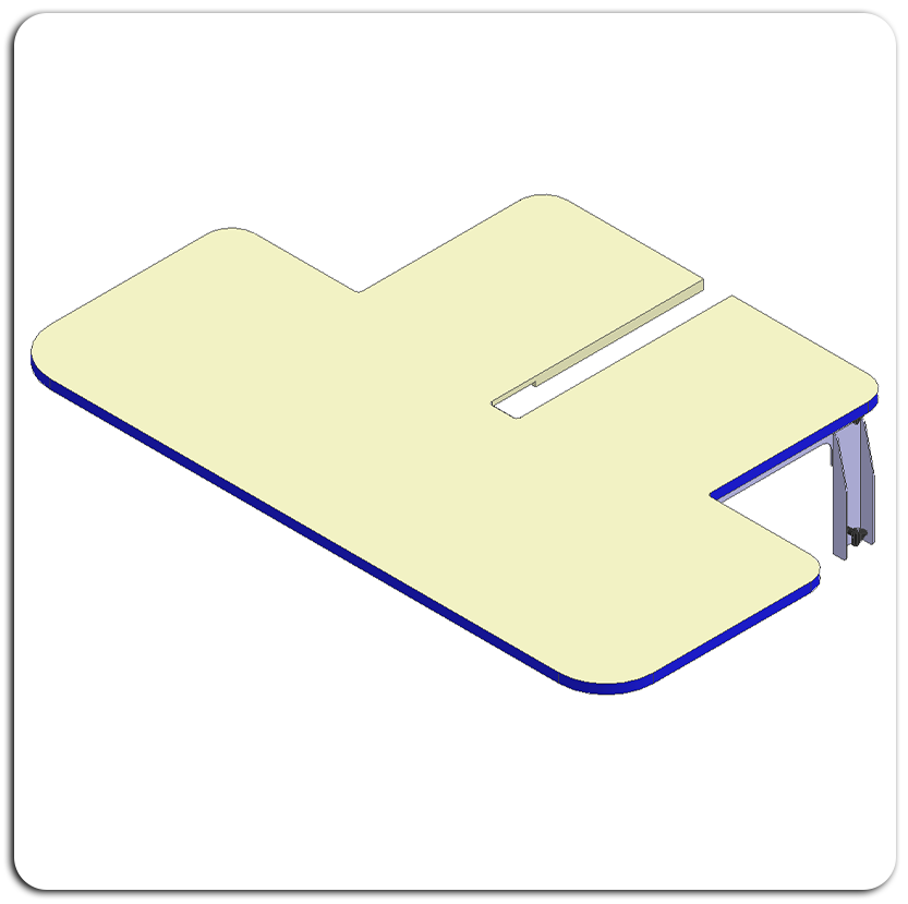 โต๊ะรองงานปักแบบกว้าง